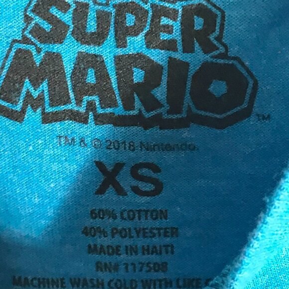 Mario Super Nintendo Video Game XS Tee T Shirt - Picture 3 of 7